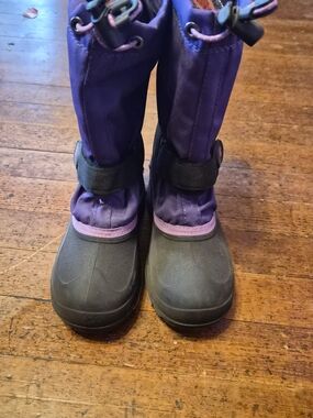 EUC Kamik Snow Boots Size 1 Purple/Pink Insulated Waterproof Winter Boots
